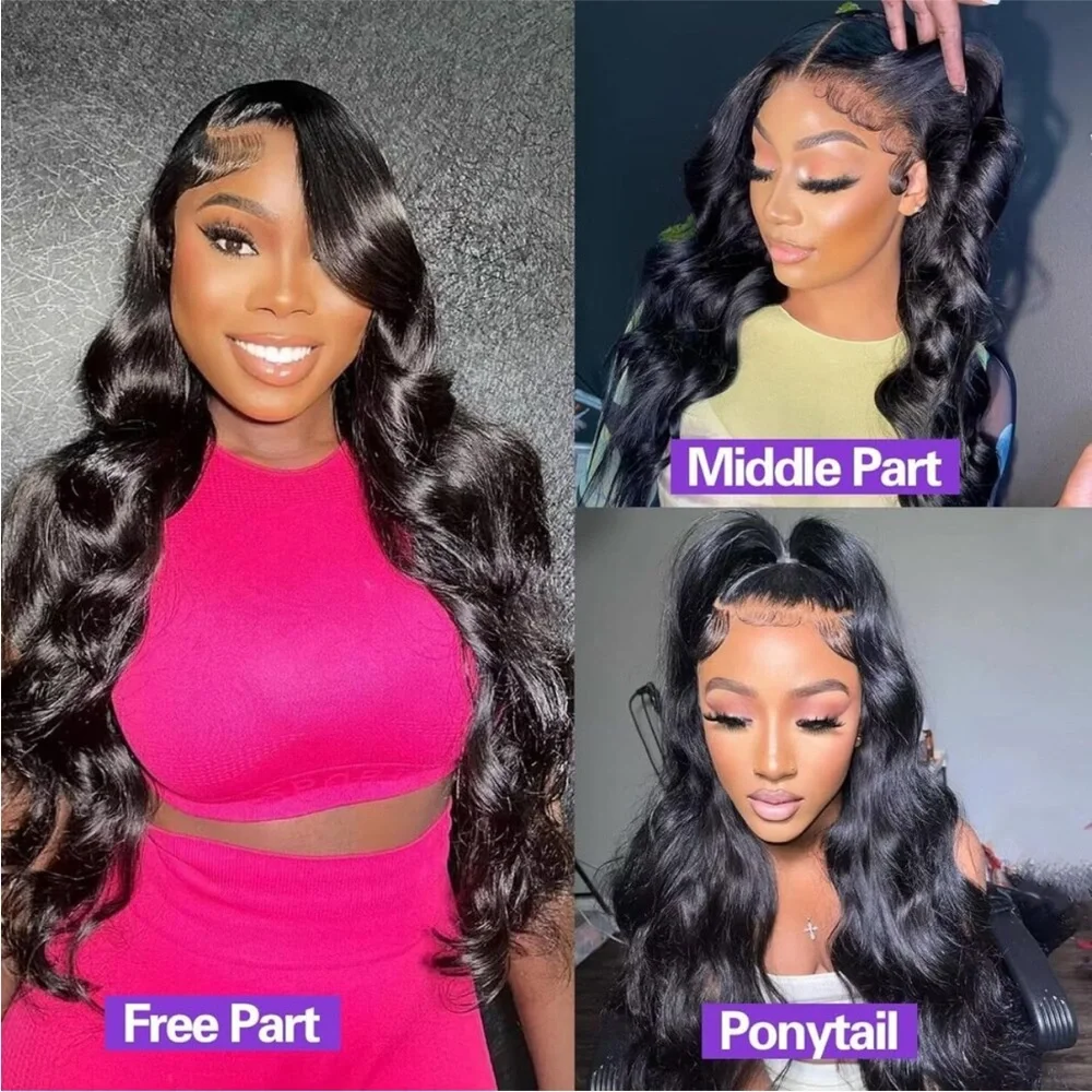 Human Hair Bundles w/ Closure Free Part (20 22 24+18) Body Wave 3 Bundles *NEW*